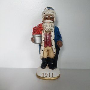 Memories of Santa 1911, Christmas Ornament Figurine Poinsettia, African American